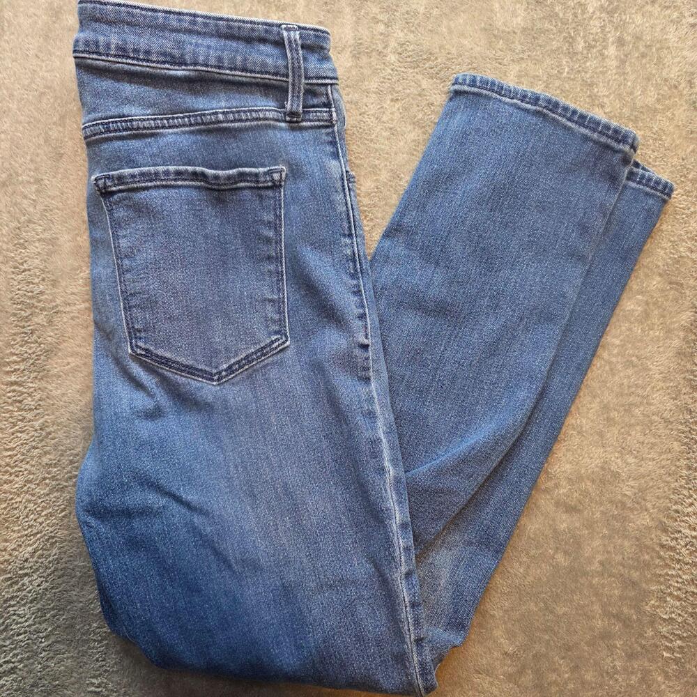 Old Navy Wow Straight Jeans Womens 12 Short Medium Wash High Rise Stretch Denim